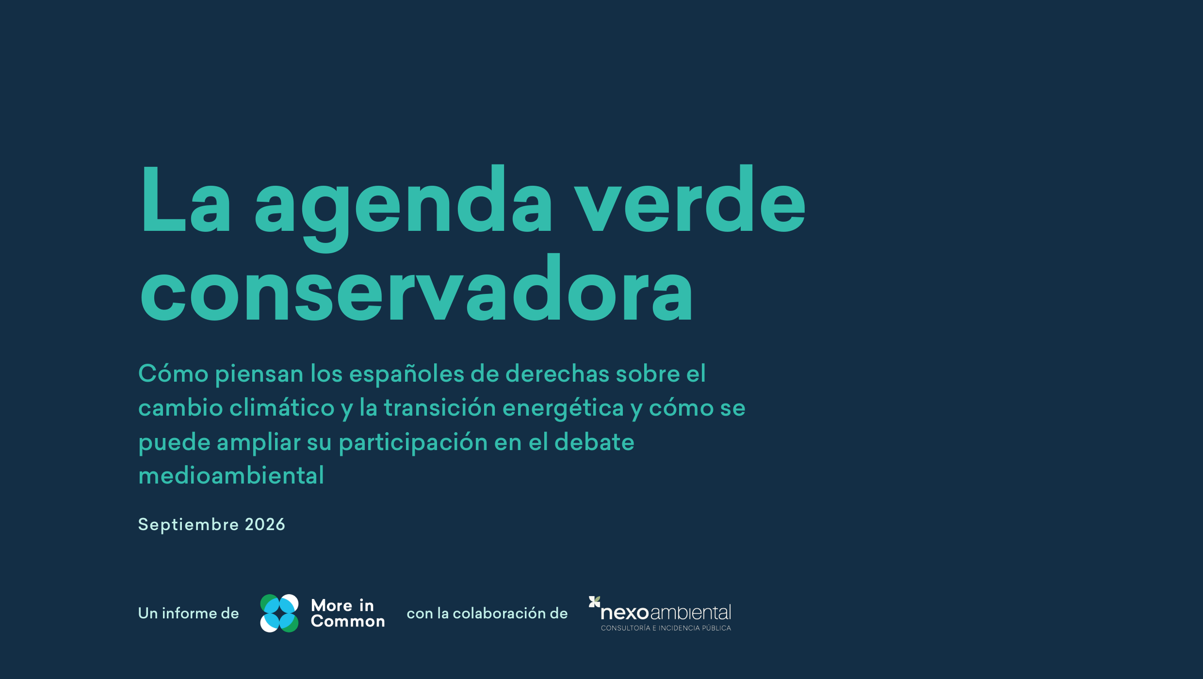La agenda verde conservadora