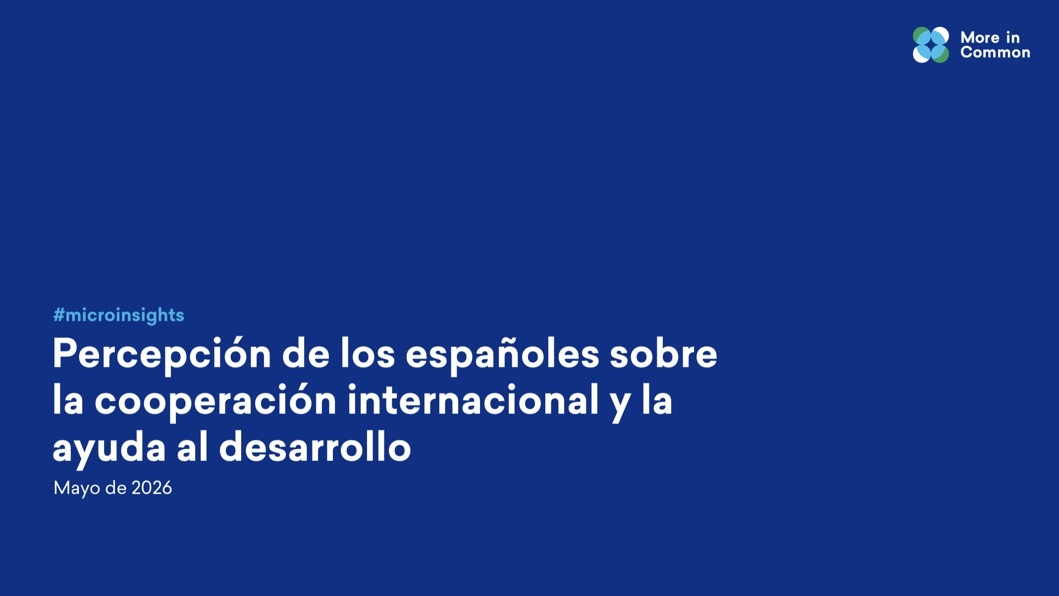 Percepción de los españoles sobre la cooperación internacional y la ayuda al desarrollo
